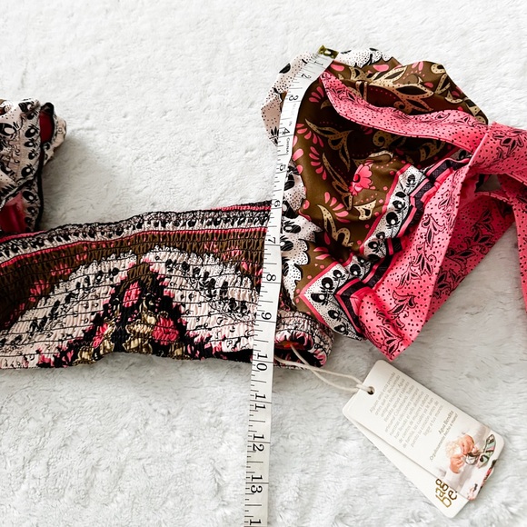 NWT- AGUA BENDITA x Anthropologie Eileen Puff Sleeve Bikini Top - Picture 11 of 12